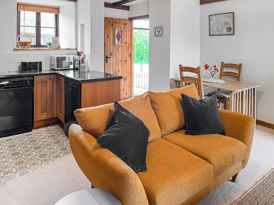 Open plan living space | Brook Cottage - Bridge Farm Country Stays, Sheepwash