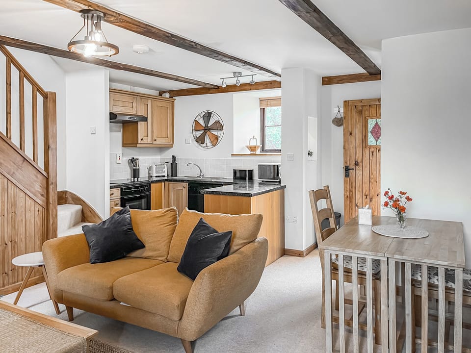 Open plan living space | Brook Cottage - Bridge Farm Country Stays, Sheepwash
