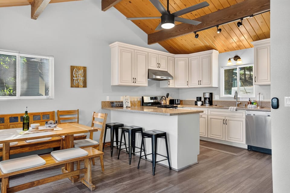 Open kitchen and dining space perfect for entertaining.