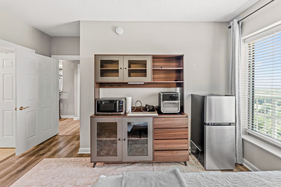 3rd Bedroom has room for a Queen bed,a Queen sleeper sofa, mini fridge and more