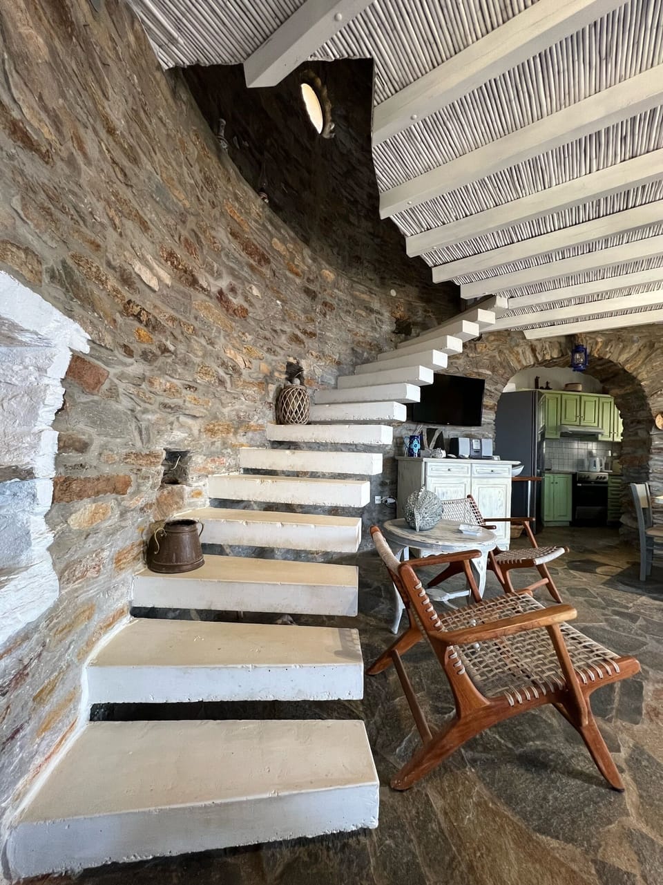 Traditional Villa, 3 Bedrooms, Sea View | Living area | Flat-screen TV, DVD player