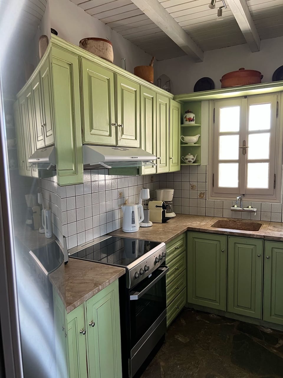 Traditional Villa, 3 Bedrooms, Sea View | Private kitchen | Full-size fridge, oven, stovetop, dishwasher