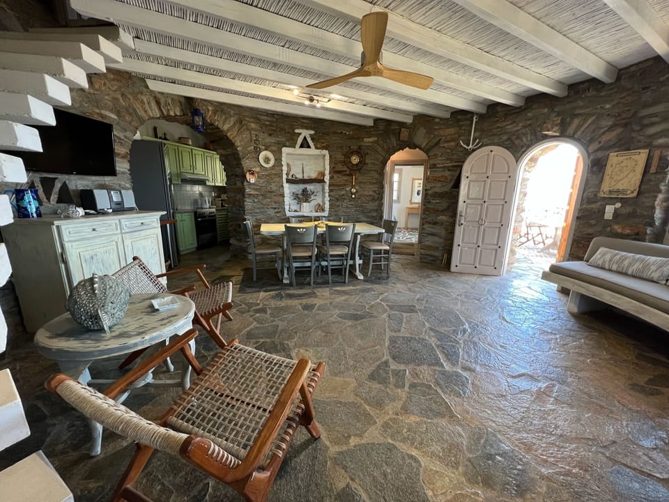 Traditional Villa, 3 Bedrooms, Sea View | Living area | Flat-screen TV, DVD player