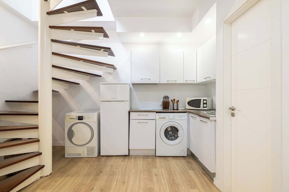 Kitchen and staircase