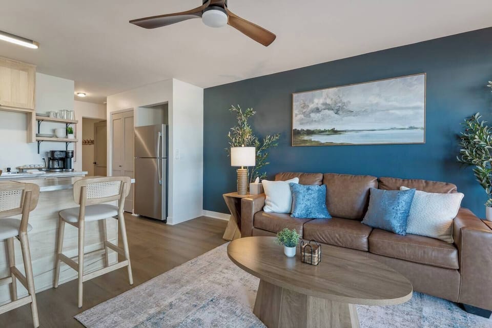 An open layout keeps everyone connected, whether you're cooking or relaxing.