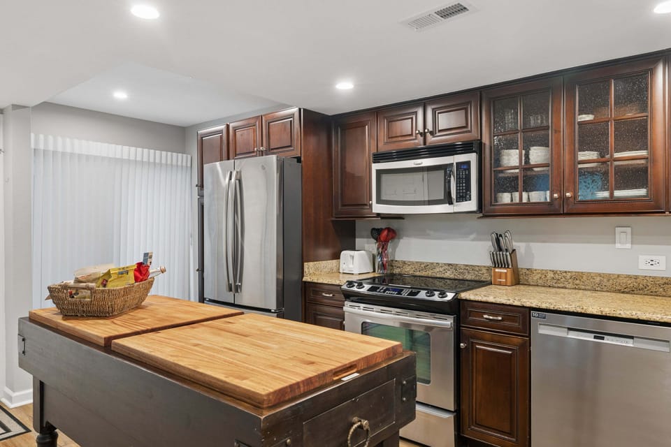The kitchen is one of the standout features of this villa, genuinely well-equipped and sized for real cooking, not just reheating.