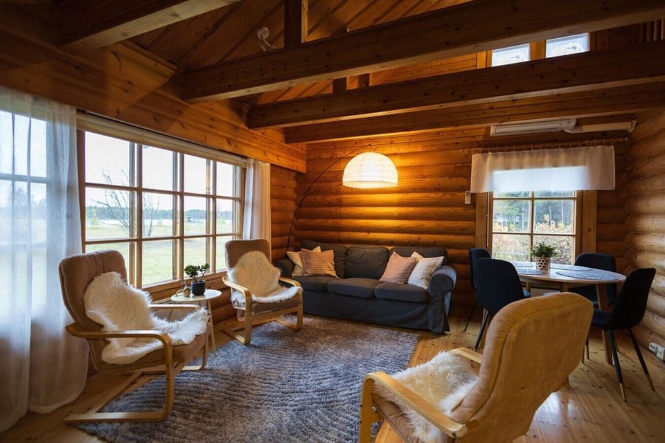 Spend cozy evenings together in the warmly lit living space, whether you are playing games or simply unwinding. The inviting atmosphere makes it easy to relax after the sun goes down.