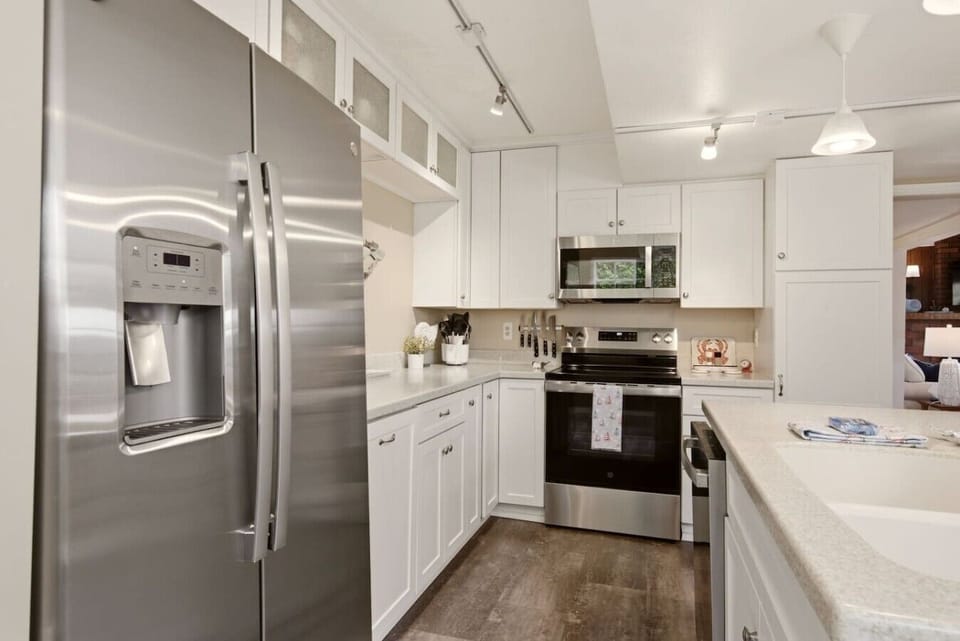 Stainless steel appliances.