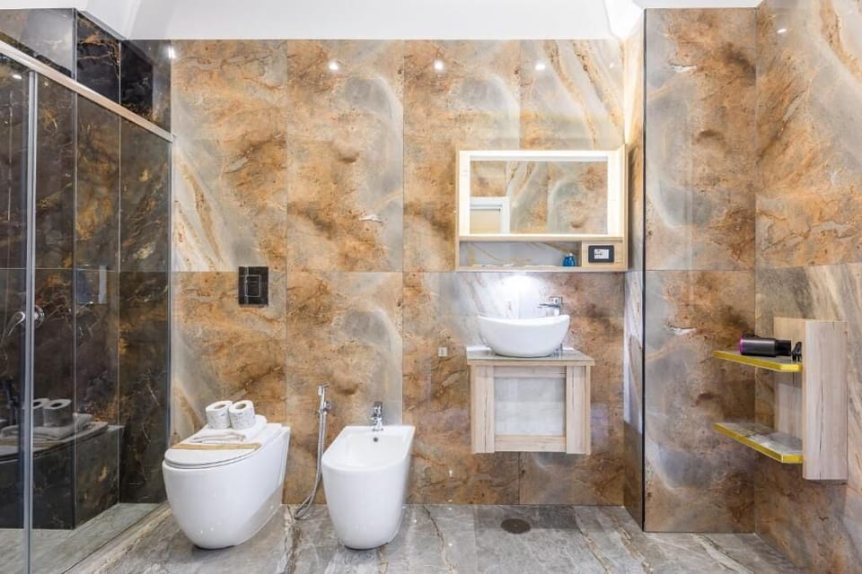 Superior Quadruple Room, City View | Bathroom | Bathtub, hair dryer, towels, soap