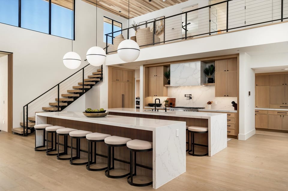 Chef's kitchen with high-end appliances