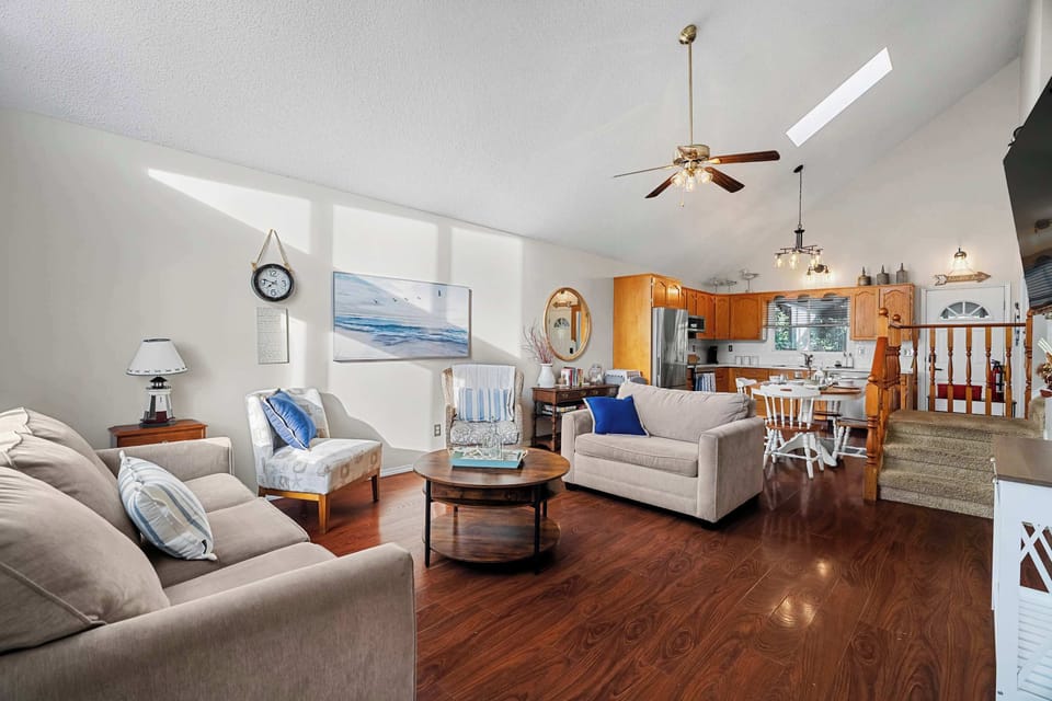 Open concept living and dining