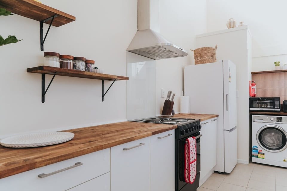 Spacious kitchen with new appliances