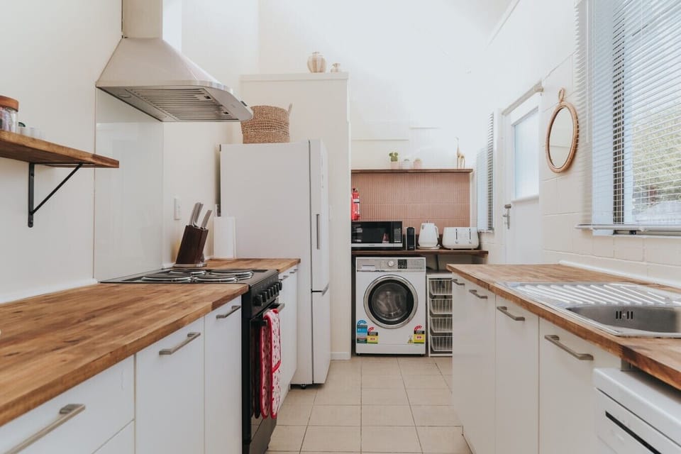 Spacious kitchen with new appliances