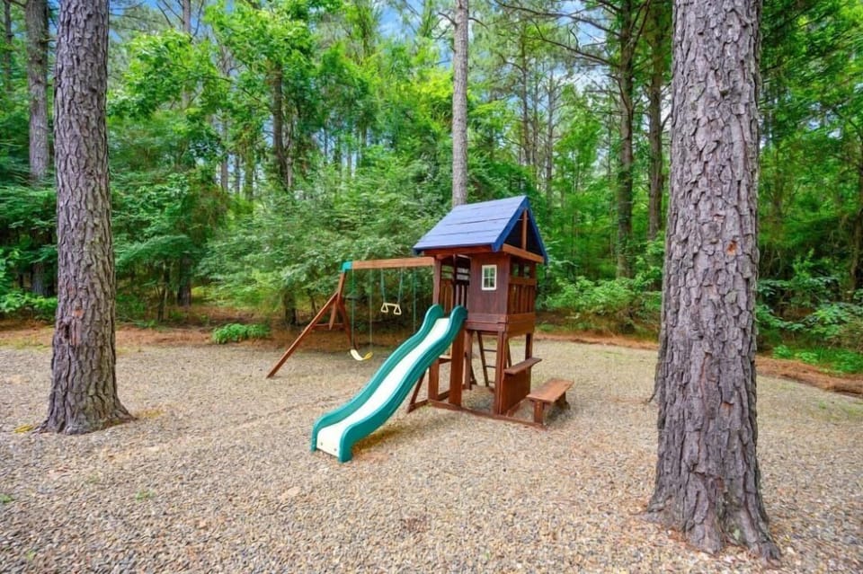 Little adventurers will love the private playground, giving kids their own space to climb, slide, and play.
