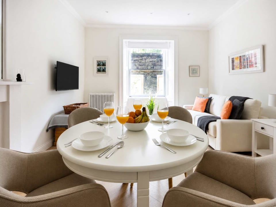 The open-plan living, kitchen and dining area