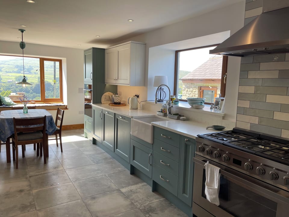 New kitchen for the gourmet chefs in your group.