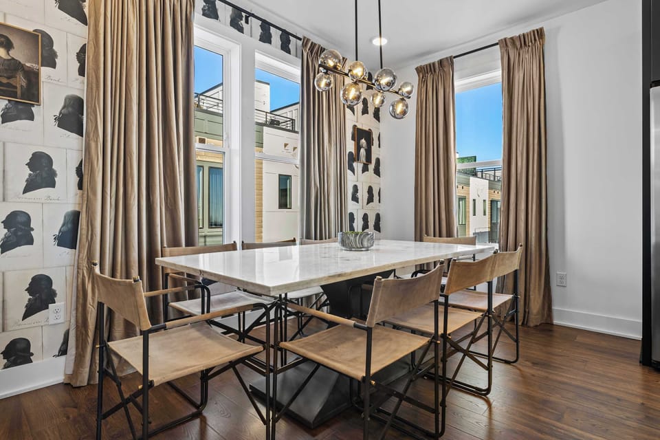 Fully Stocked Gourmet Kitchen with Island seating for 6 and Dining Table for 8