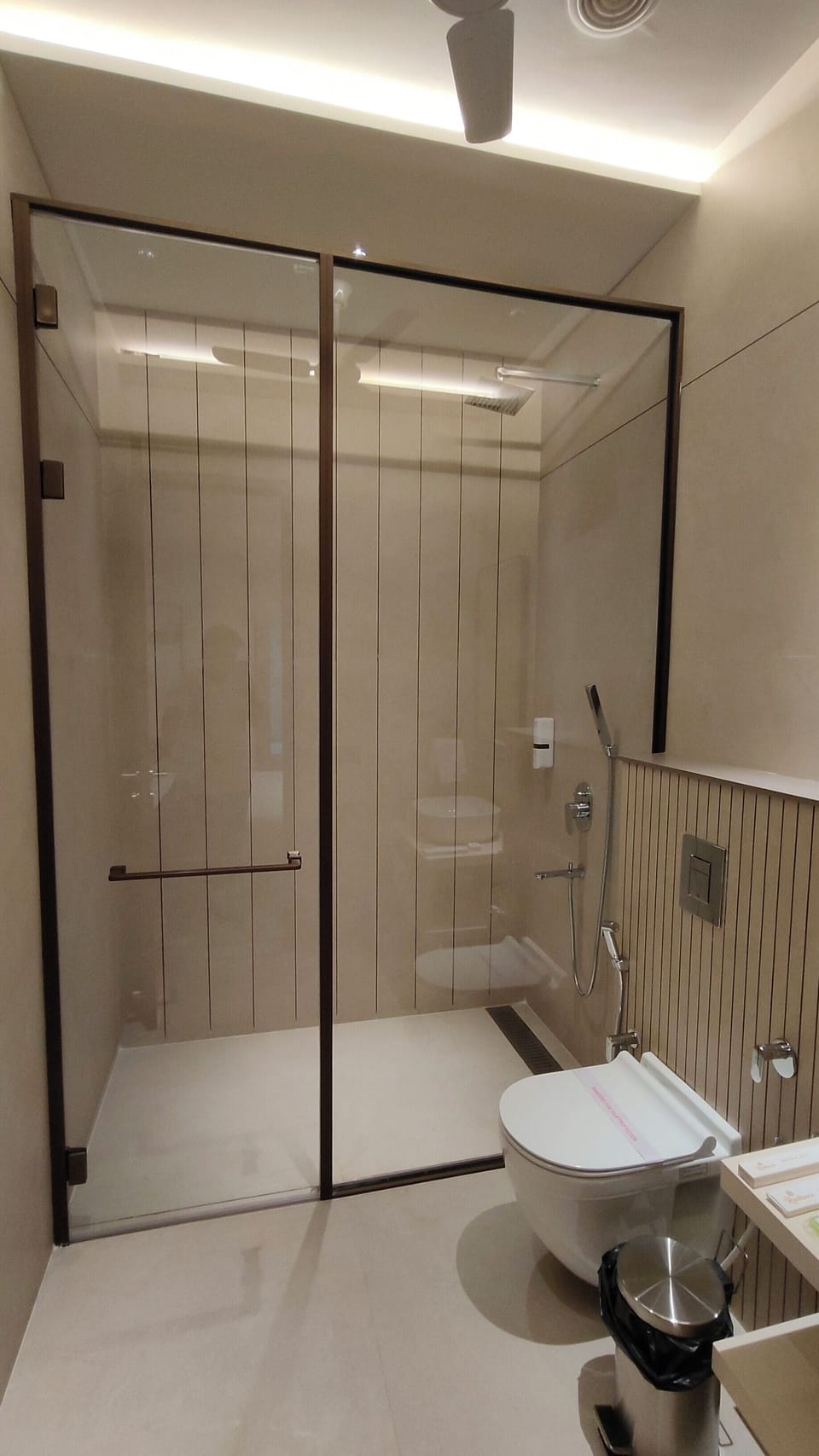 Shower, free toiletries, hair dryer (on request), slippers