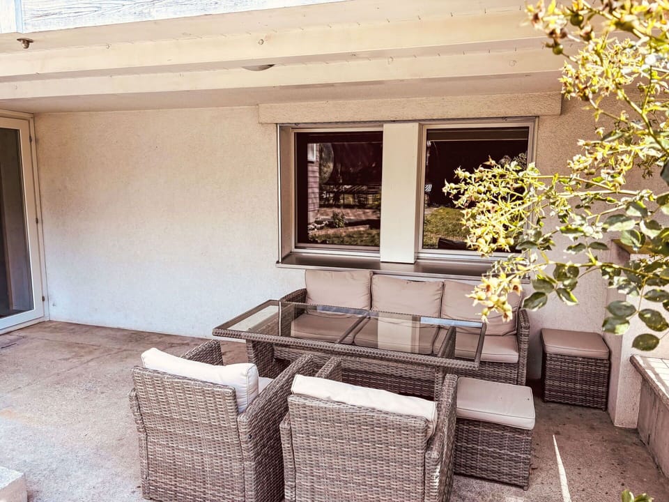 Furniture, Wood, Floor, Outdoor Furniture, Chair, Balcony, Outdoor Table, Hardwood, Wood Stain, Coffee Table