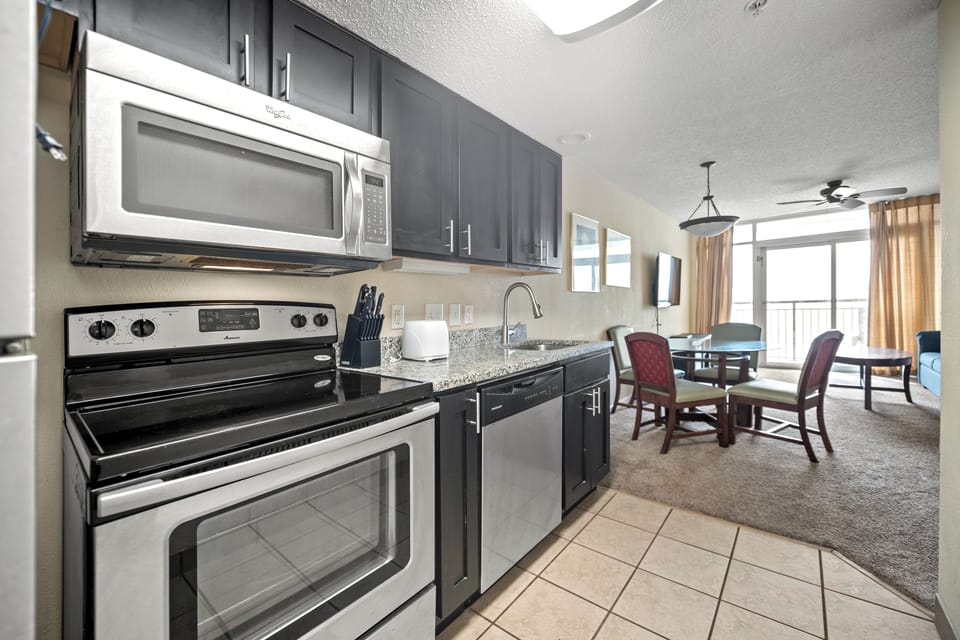 Condo, 1 Bedroom, Balcony, Oceanfront (III-355) | Private kitchen | Fridge, microwave, stovetop, dishwasher