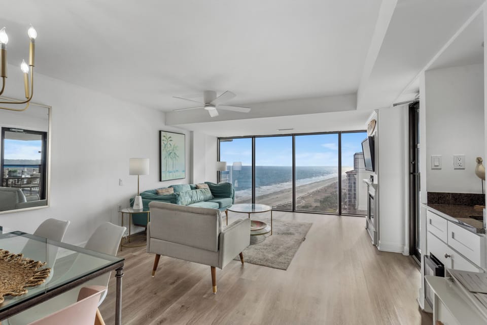 Condo, 3 Bedrooms, Ocean View (1802) | Living area | TV, DVD player