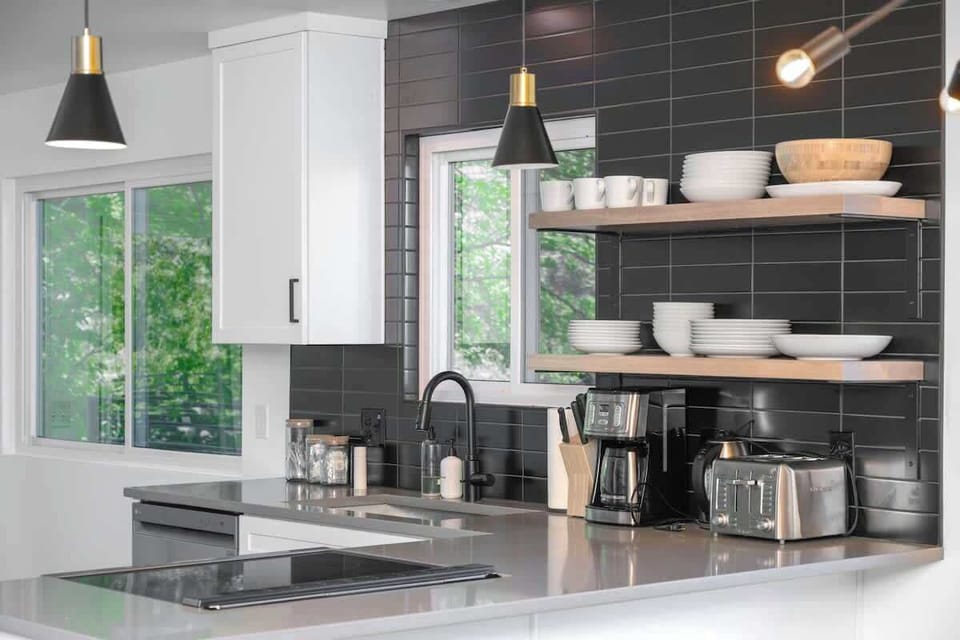 Open concept kitchen. 