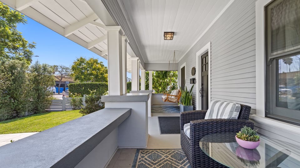 Start your morning with coffee on the porch as the fruit trees bloom and the neighborhood wakes up slowly.