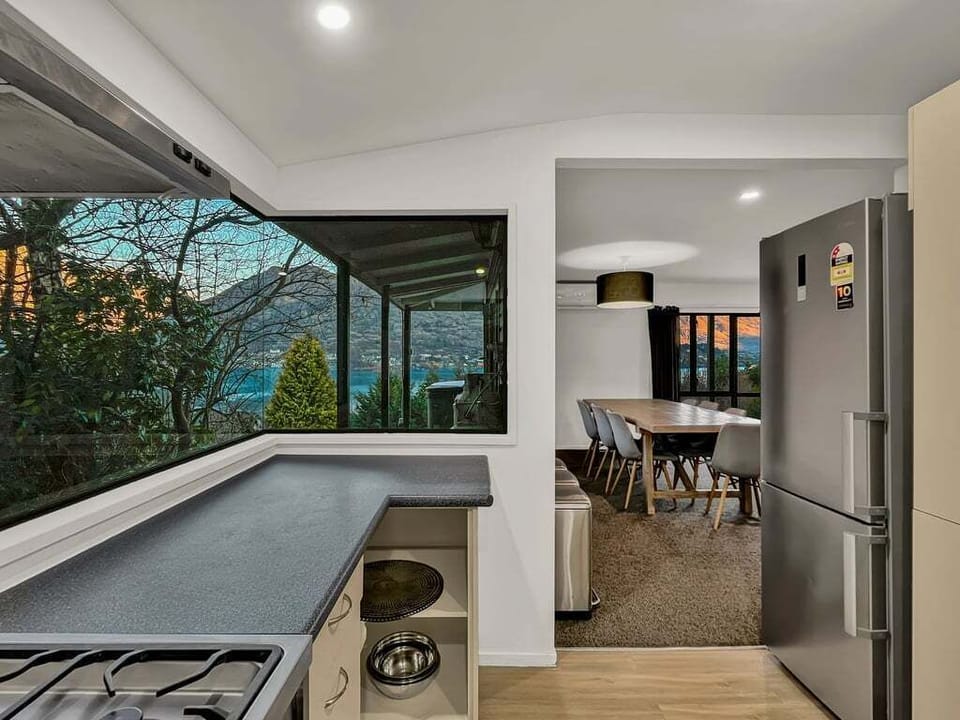 Kitchen with scenic mountain outlook