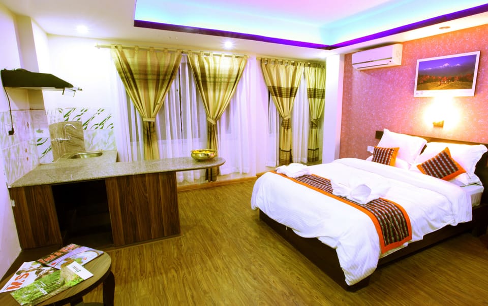 Family Apartment, 1 Bedroom, Kitchen, City View | Minibar, desk, free WiFi