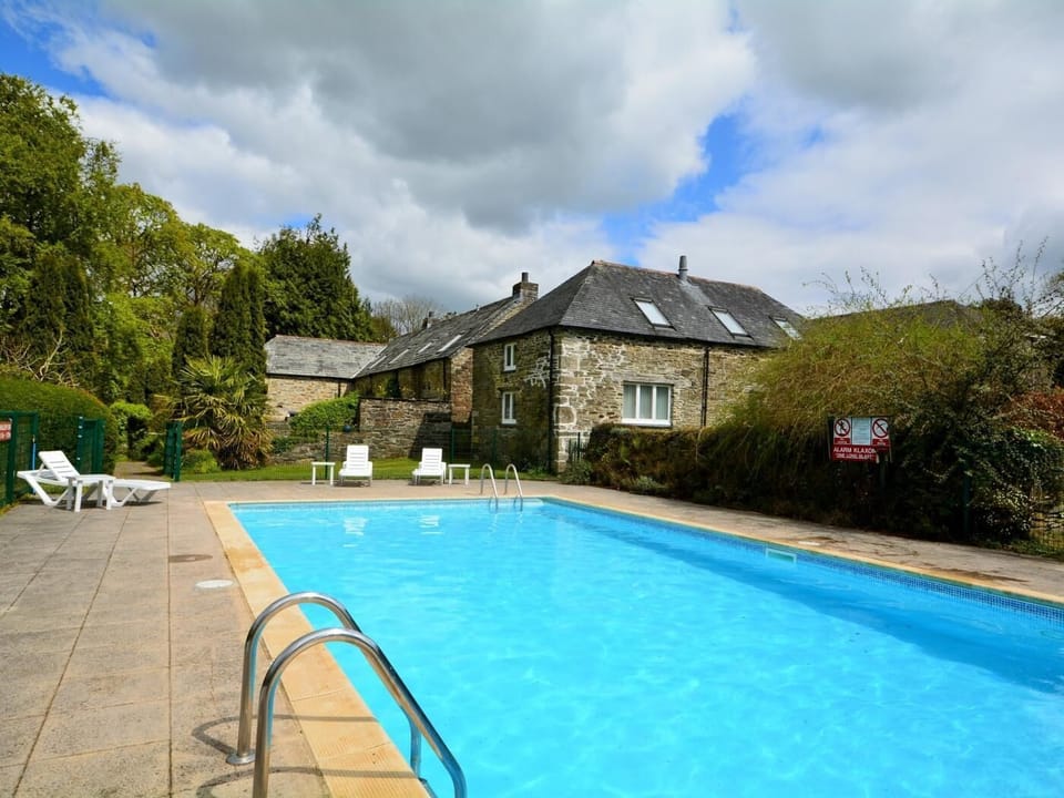 Shared swimming pool open May - mid September