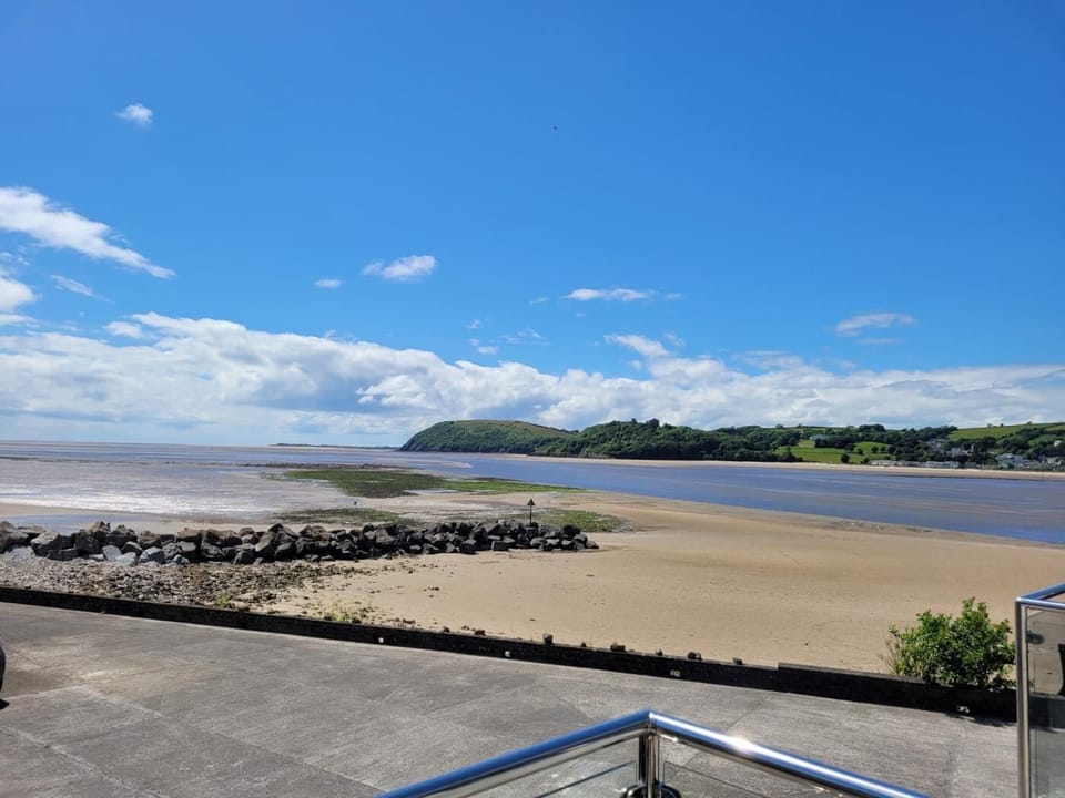 Balcony views of the estuary with the tide out