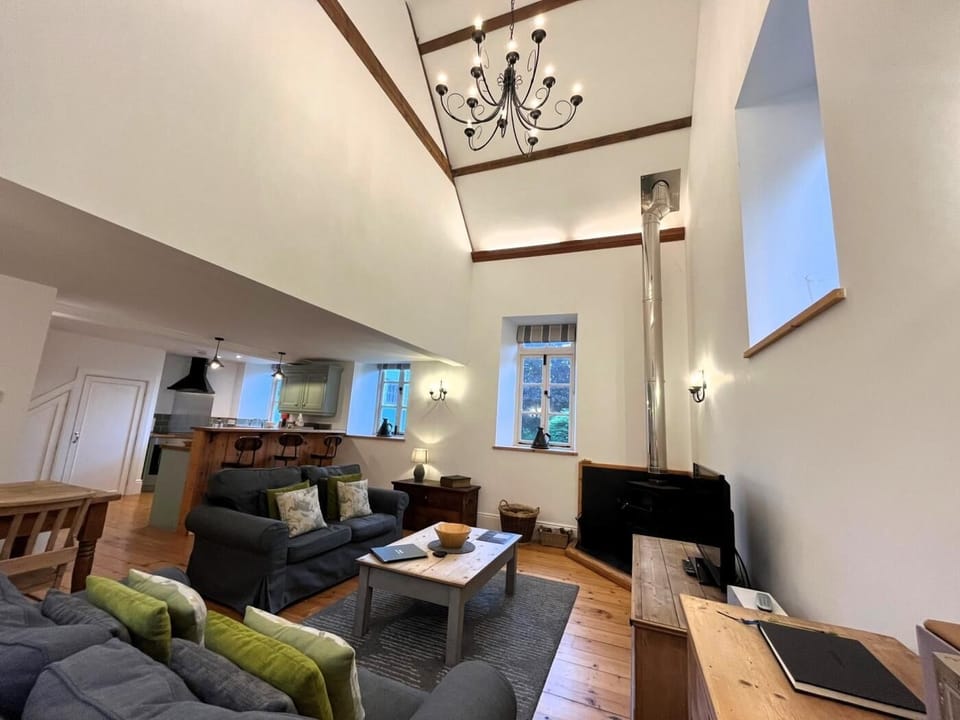 High ceiling in living area