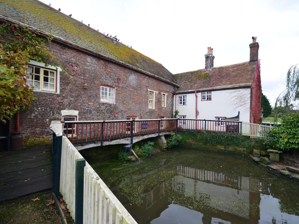 Path and bridge leading to the enclosed island garden