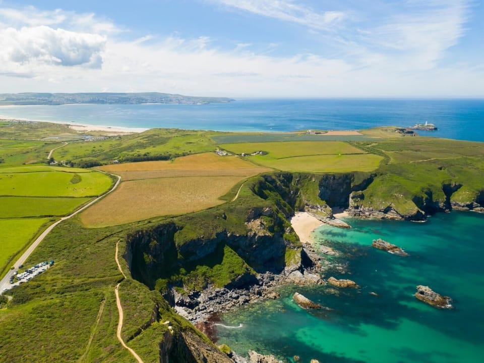 The coast road from Portreath to the gorgeous beaches of Godrevy, Gwithian and Hayle