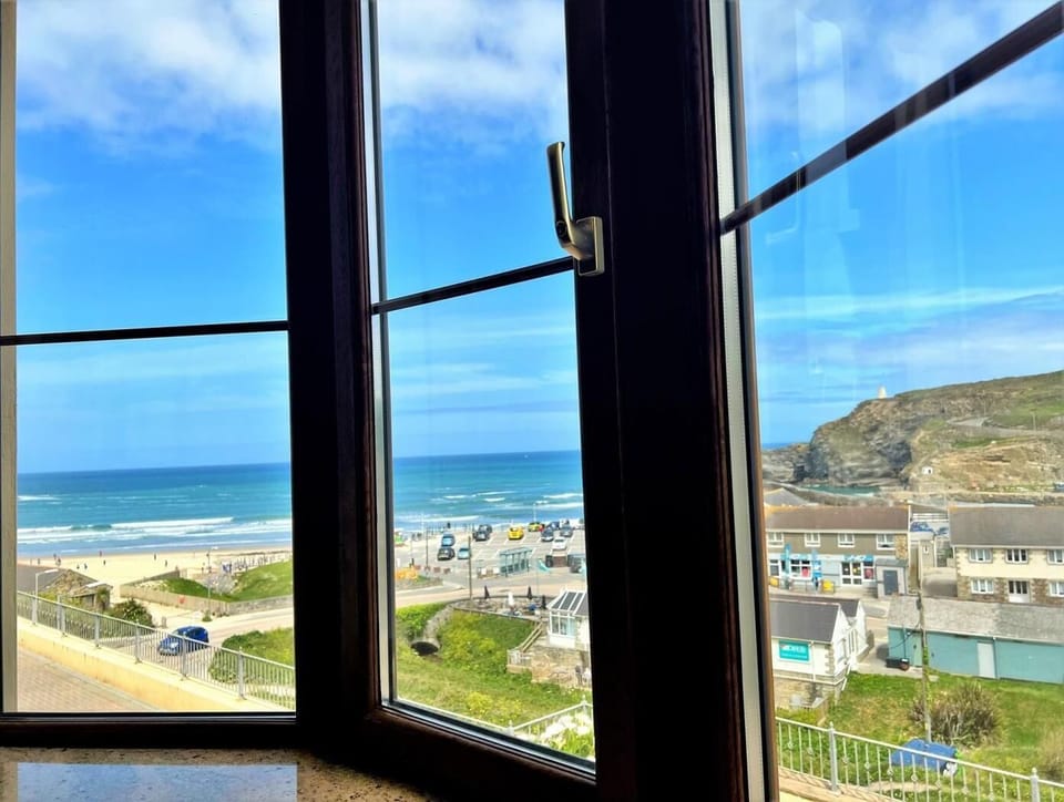 View over the beach from the living room