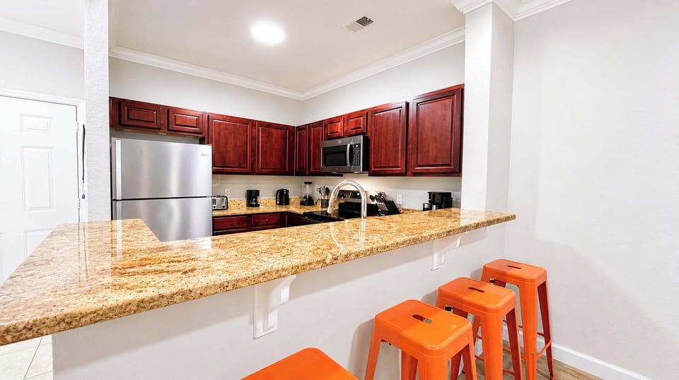Comfortable counter stools for easy meals on the go