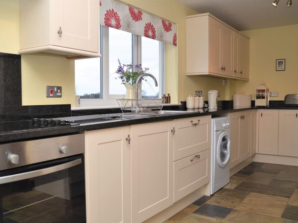 Prepare a meal in the well-equipped kitchen