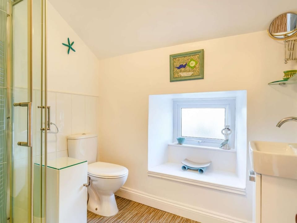 The downstairs shower room with WC