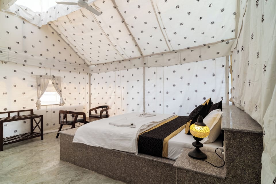 Luxury Double Room, Desert View | In-room safe, desk, laptop workspace, blackout drapes