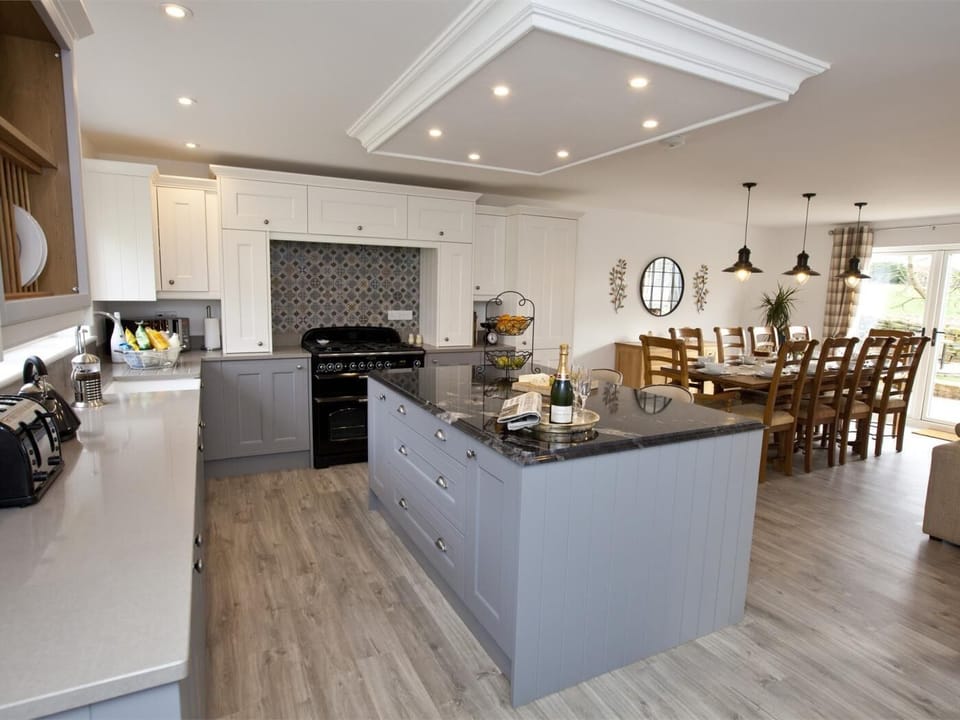 The amazing open plan kitchen dining area