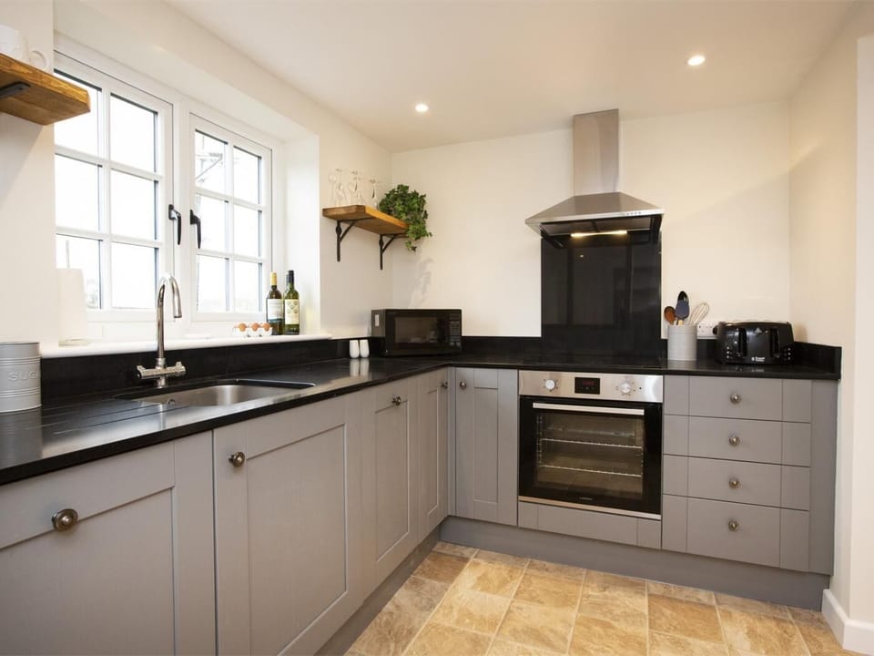 The kitchen provides a stylish arena for budding chefs