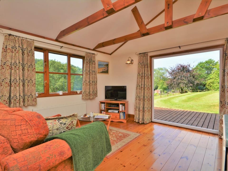 Patio doors leading to garden and letting in the light