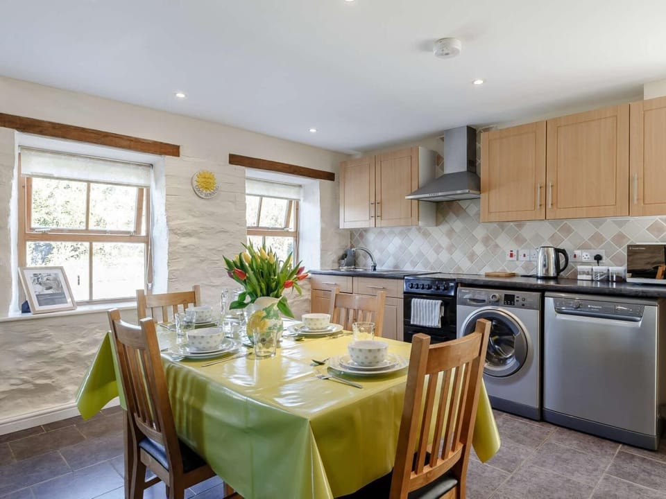 The kitchen has everything you needs for your stay