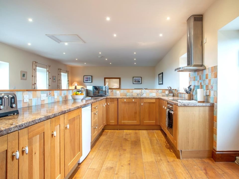 Kitchen area is large and well equipped