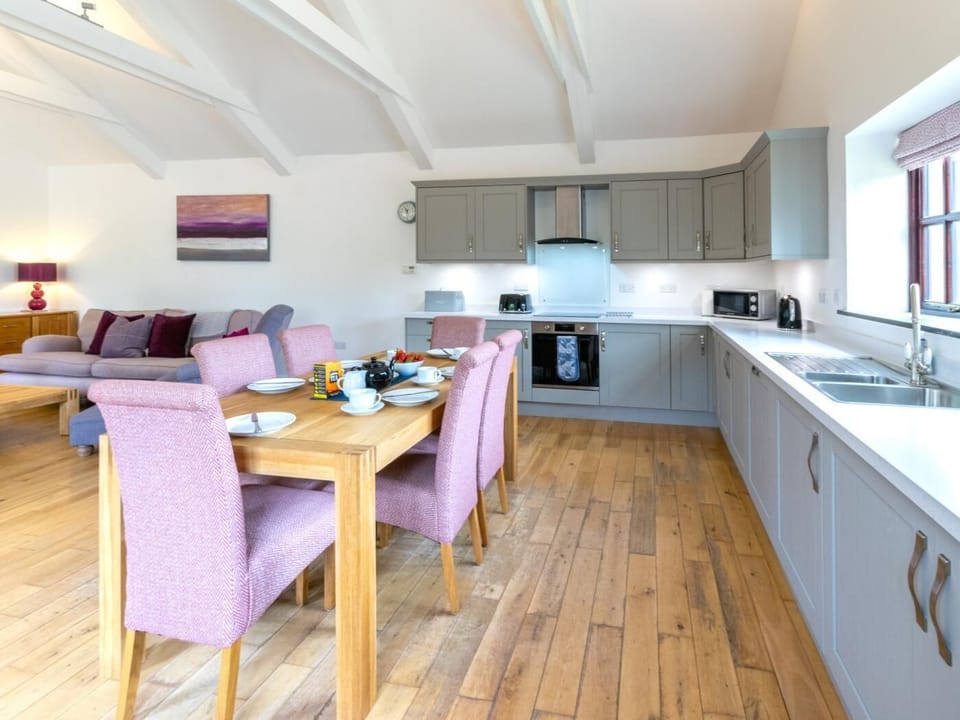 Step inside the large open plan kitchen and living space