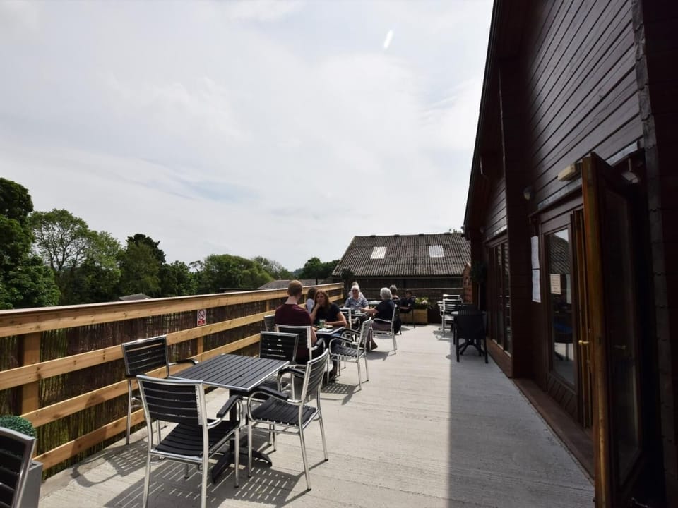 Lovely on-site cafe with indoor and outdoor seating 