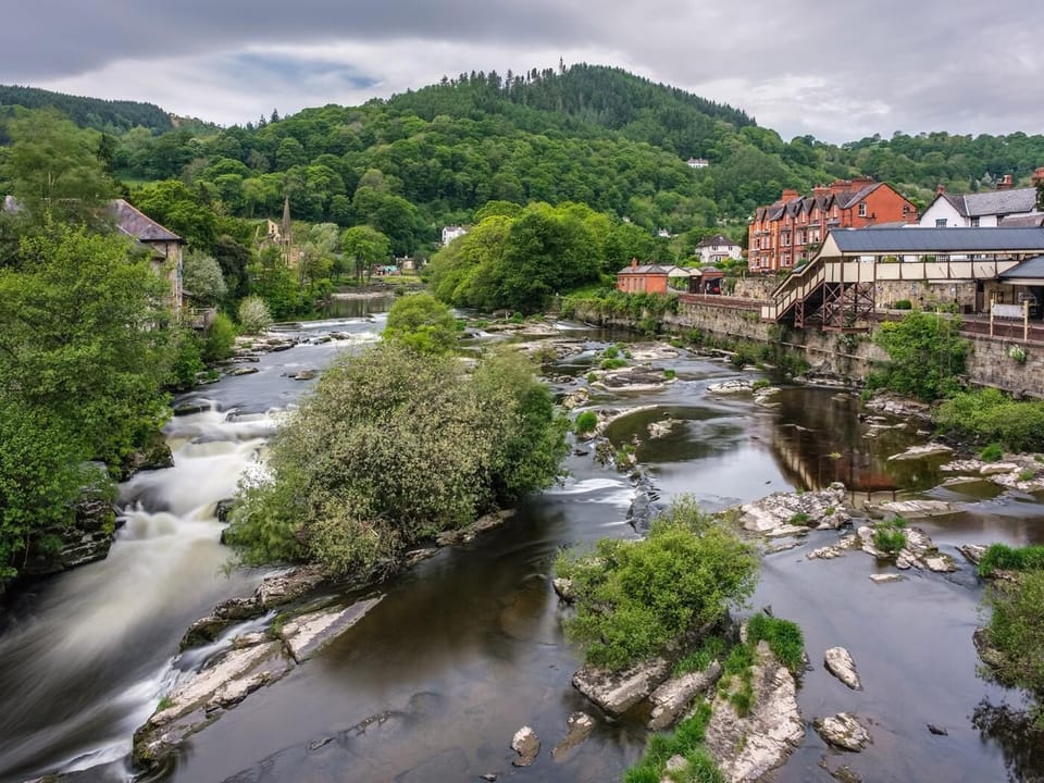 Visit the lovely river side town of Llangollen with many eateries and independent shops