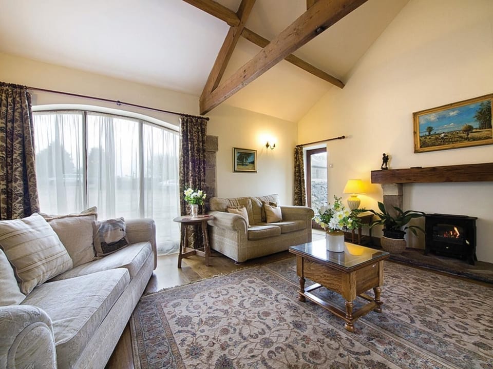 Spacious lounge with charming beams