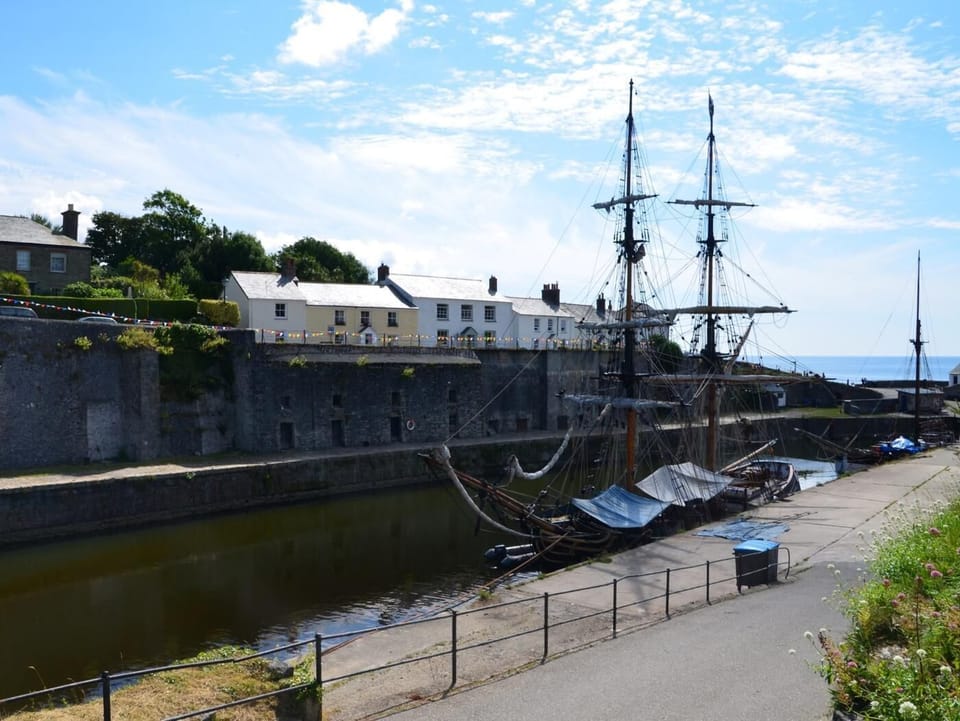 Charlestown harbour with a variety of bars and restaurants