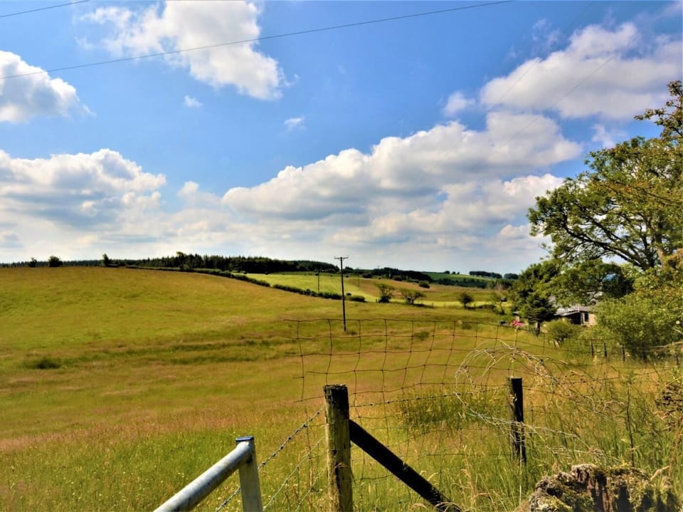 Rolling countryside views surround the property